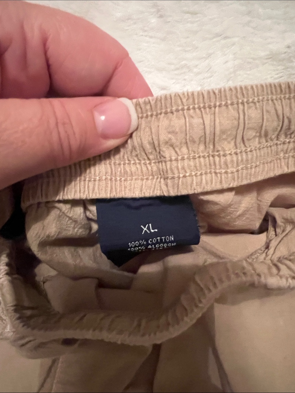 Gloria Vanderbilt  Drawstring Shorts in Light Taupe - Picture 2 of 5